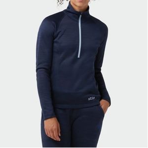 Stio Women's Navy Blue Quarter-Zip Top